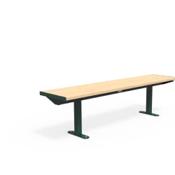 citi element bench - softwood with moss green frame