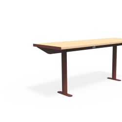 citi element table - softwood with oxide red frame