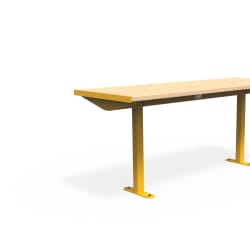 citi element table - softwood with traffic yellow frame