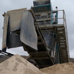 sand at the quarry
