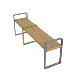 loci three place bench with arms
