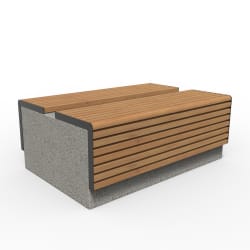 rhinoguard rhinoblok timber double seat 1600