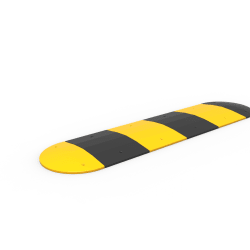 black and yellow rubber speed bump