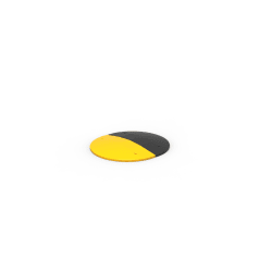 black and yellow rubber speed bump
