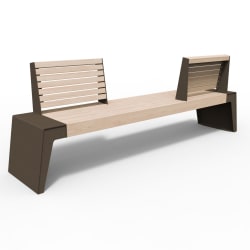 urbain seat with single opposing backrests in bronze
