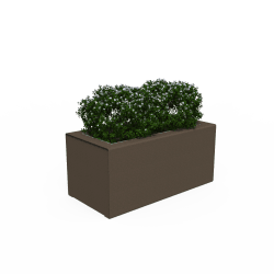 verso 1200 planter surface block corten effect