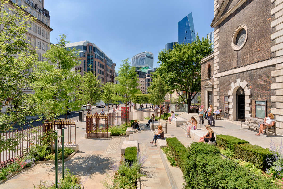 Aldgate Square and St Botolph’s Church, London