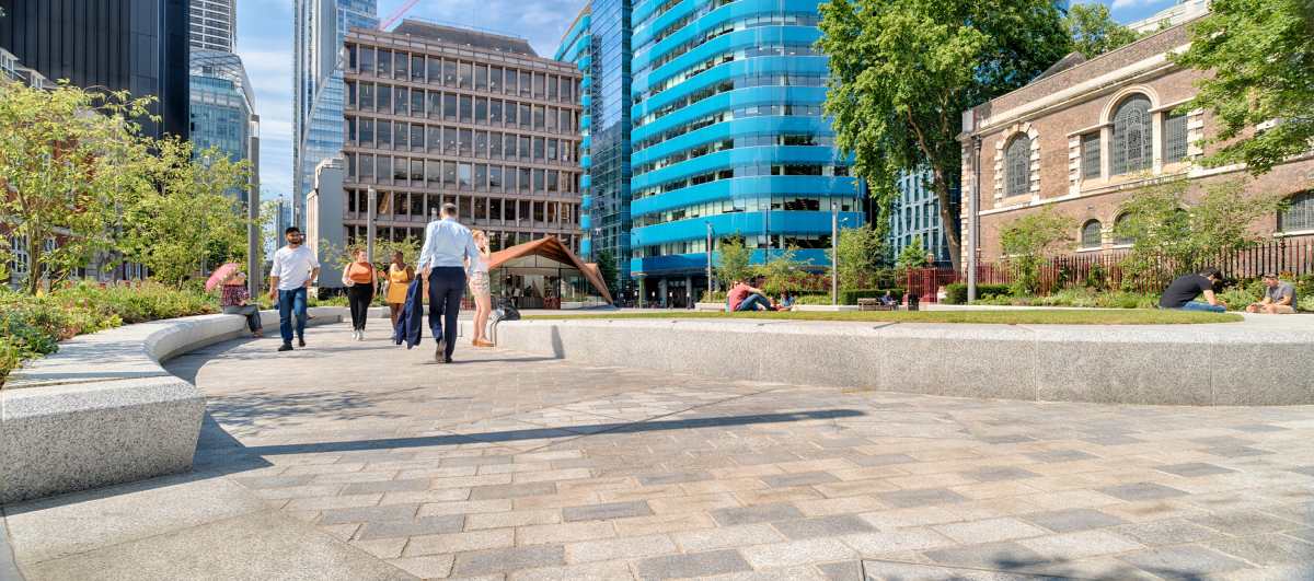 Aldgate Square and St Botolph’s Church, London