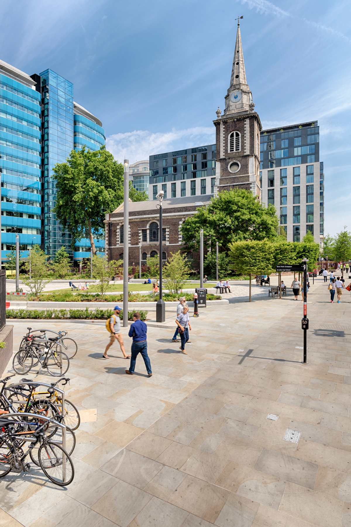 Aldgate Square and St Botolph’s Church, London