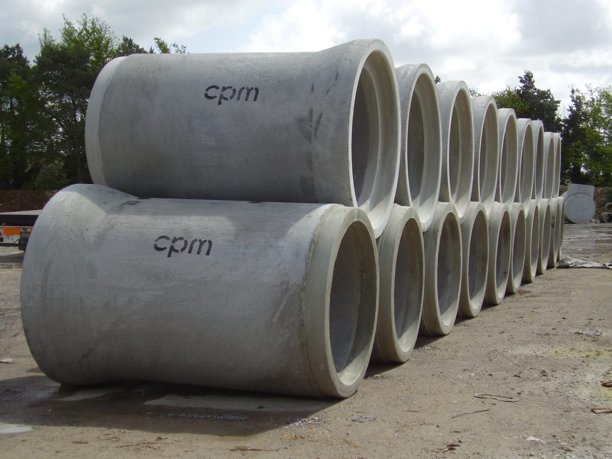 Concrete Drainage Pipes at Gatwick Airport