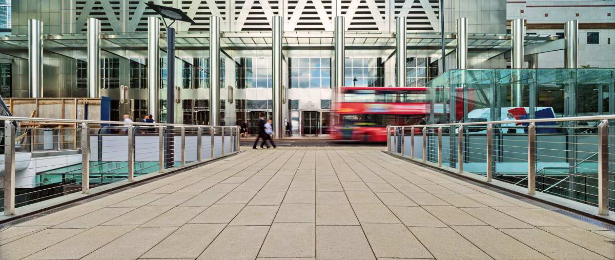 Charnwood paving, Canary Wharf