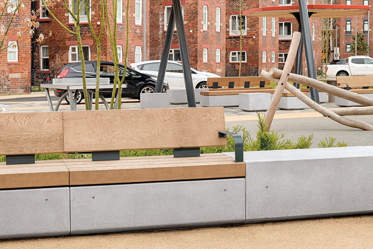 metrolinia modular concrete seating units