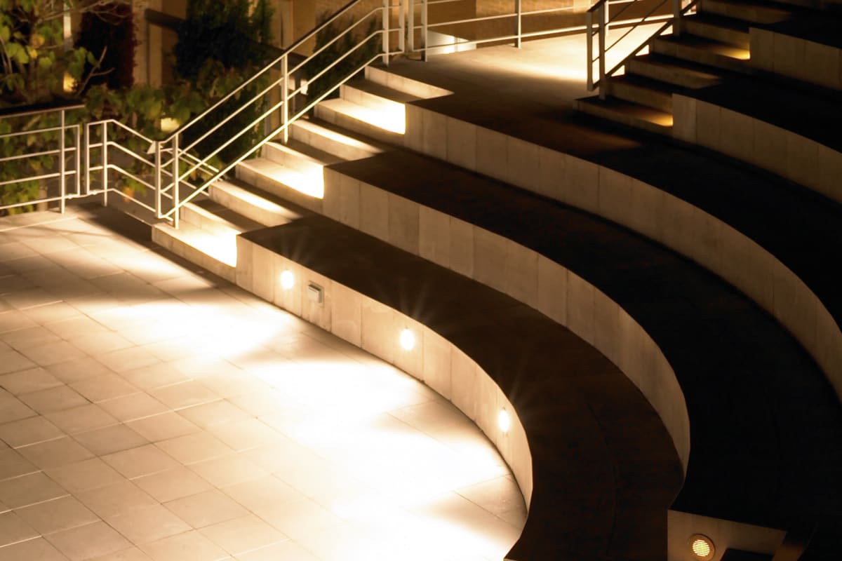 bega circular recessed wall luminaire