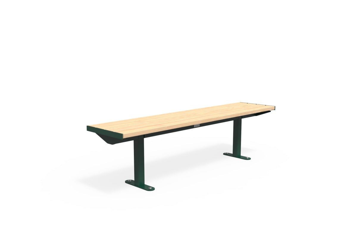 citi element bench - softwood with moss green frame