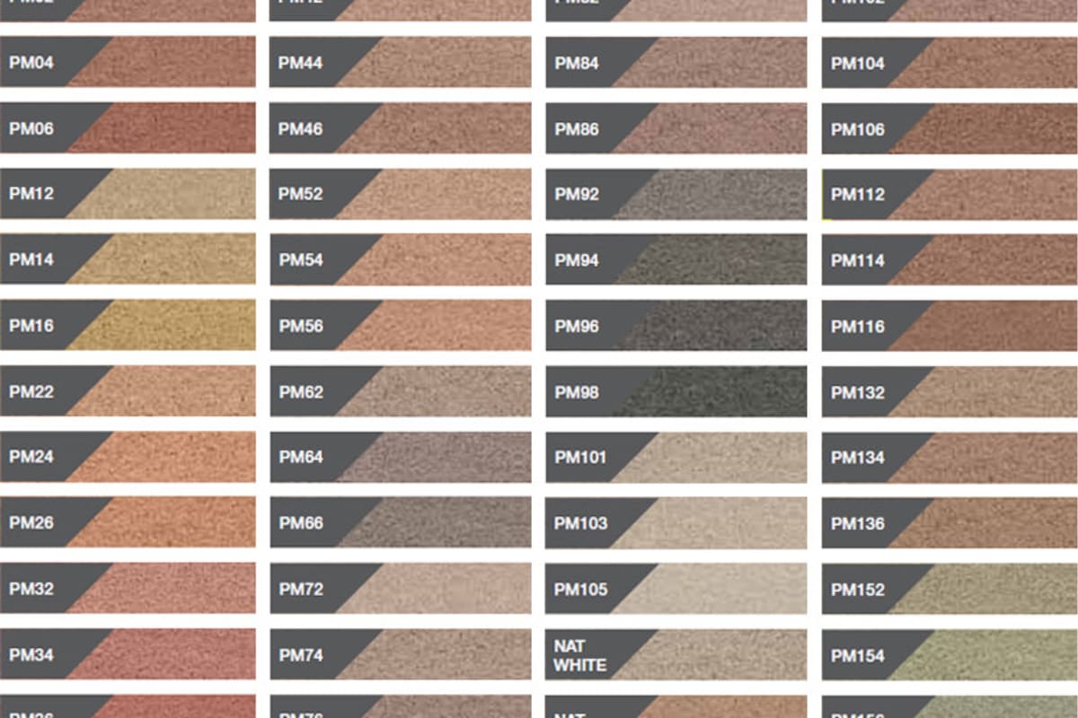 Mortar Color Chart