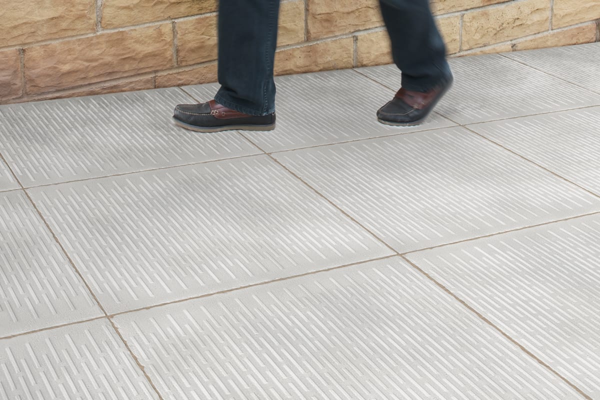 tactile barface paving - grey