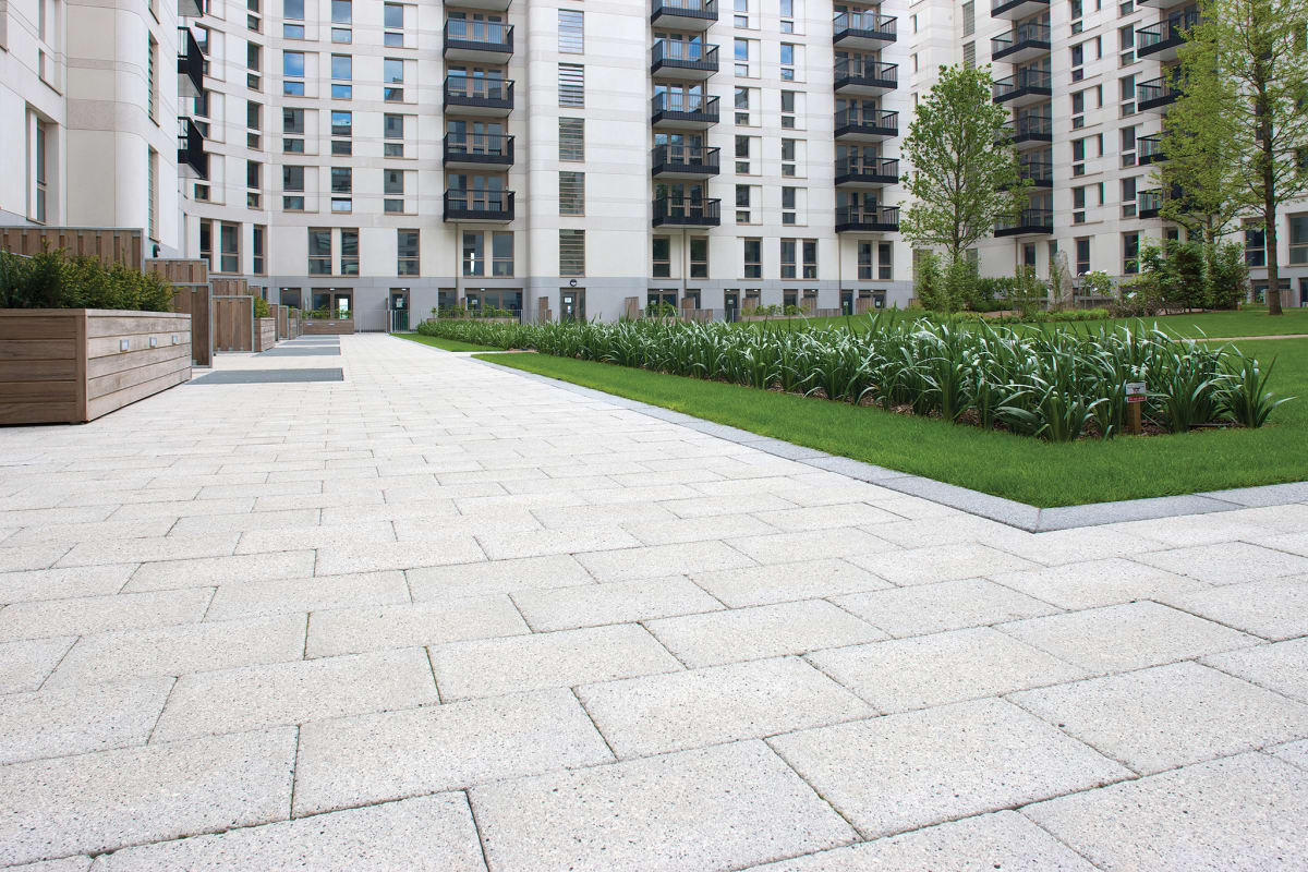 conservation textured paving - heather grey