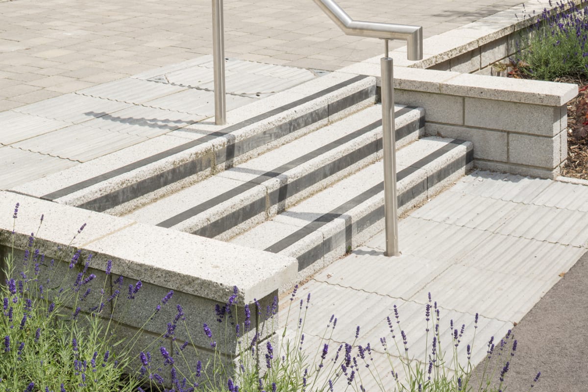 victory pier - tactile directional guidance paving - natural