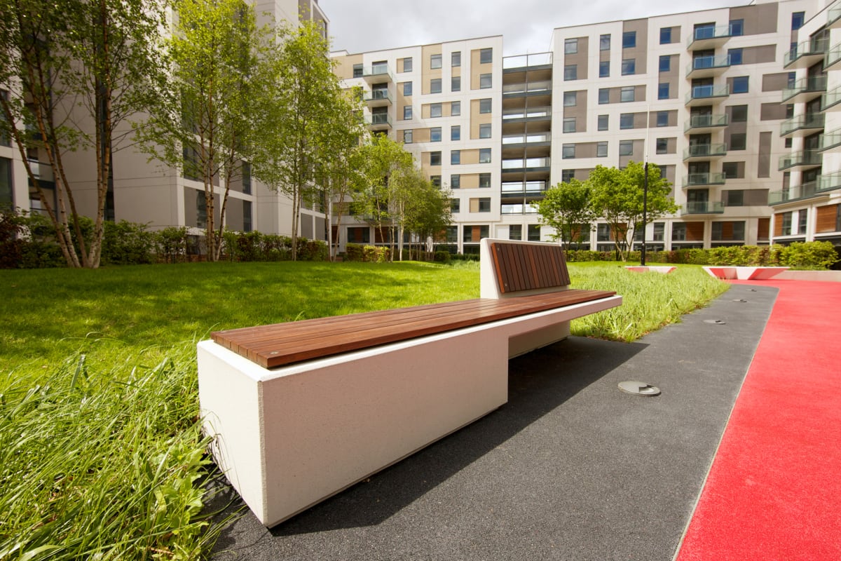 escofet equal concrete and timber seat