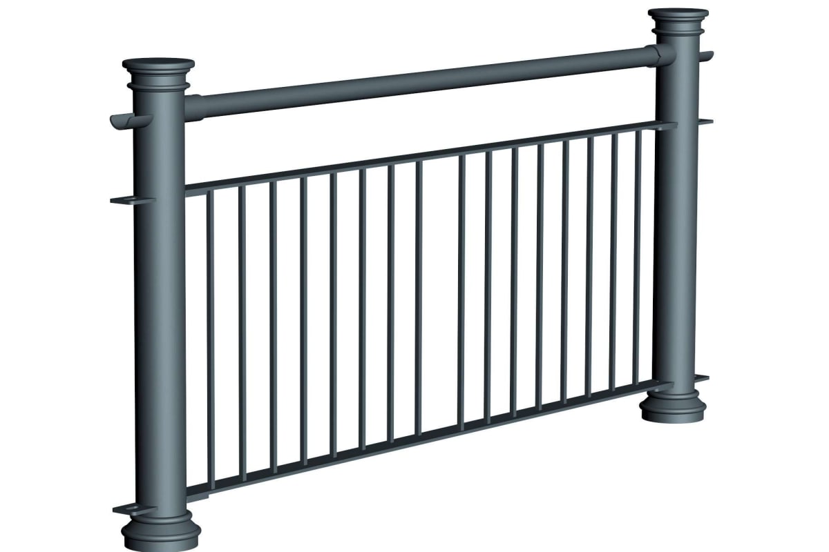 ferrocast chancellor 2 (reduced hi vis) polyurethane pedestrian guard rail
