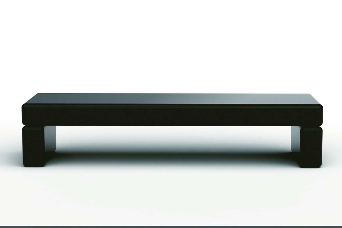 geoform stonelements bench with block legs in natural stone
