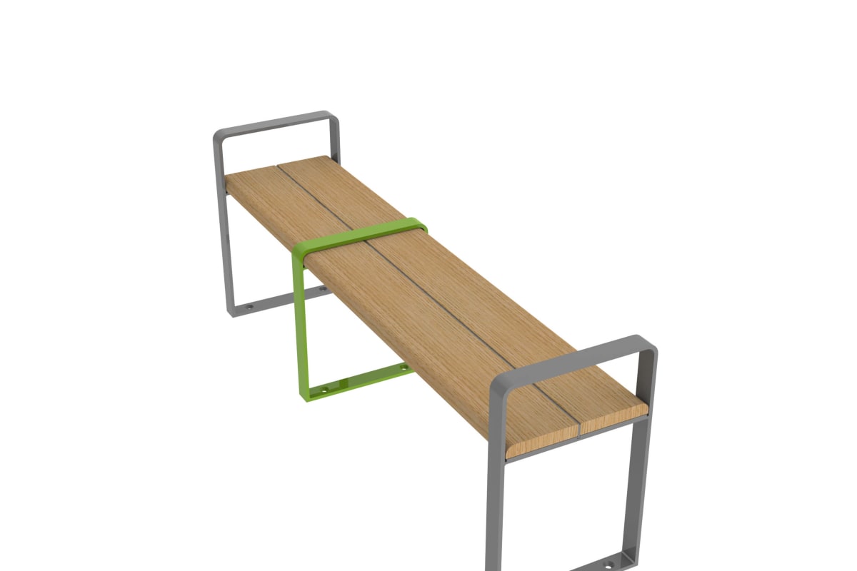 loci three place bench with arms