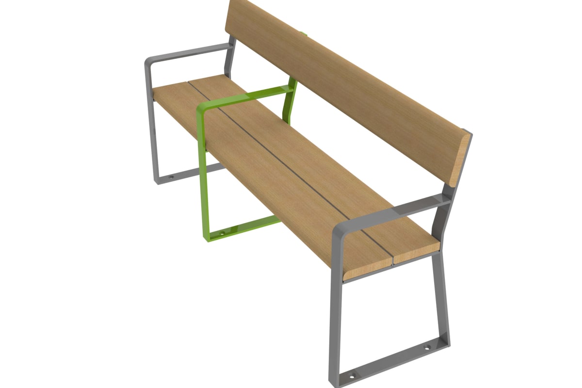 loci three place seat with arms