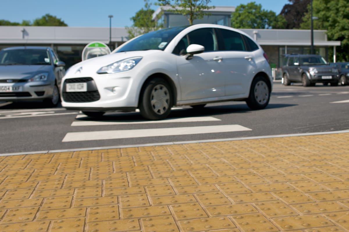 blister concrete block paving - buff