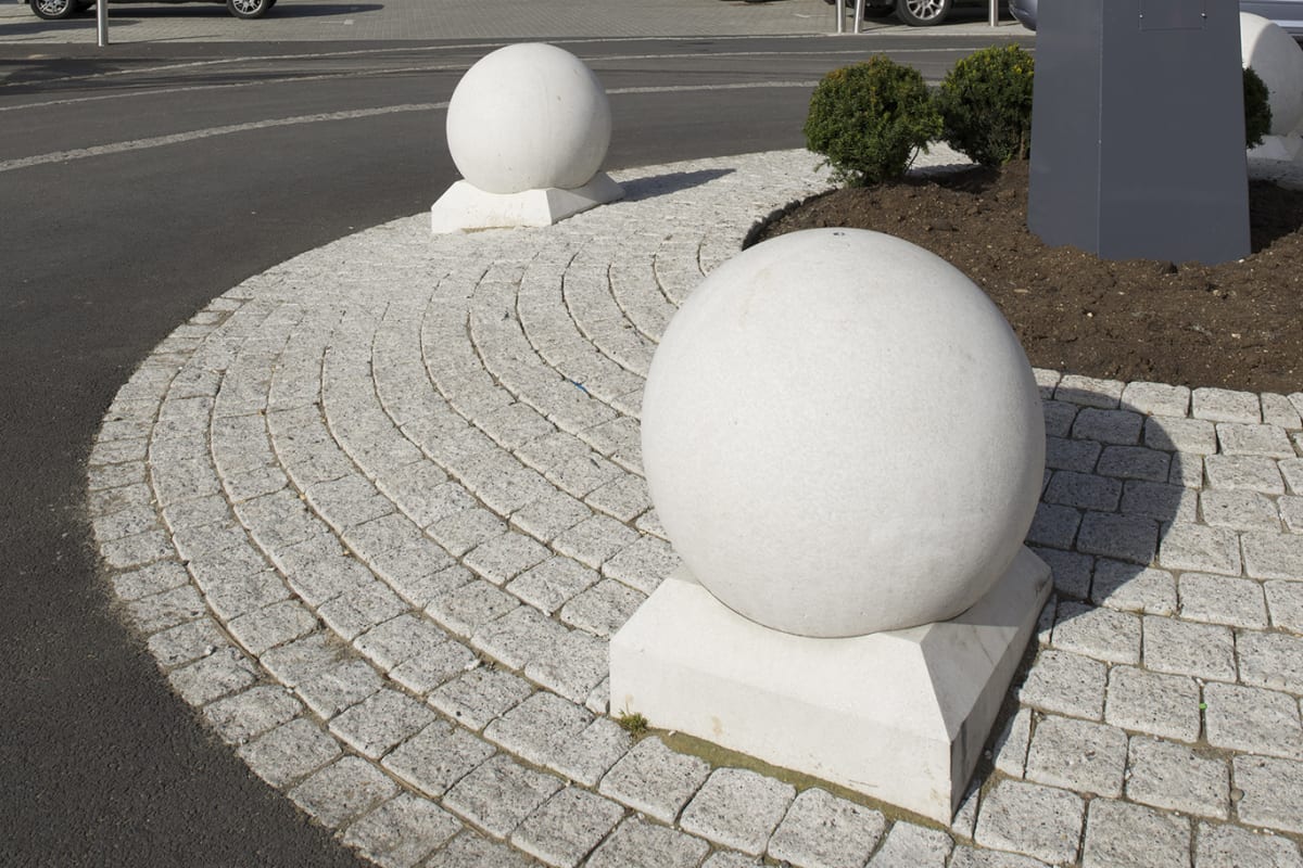 spherical 500 concrete bollard