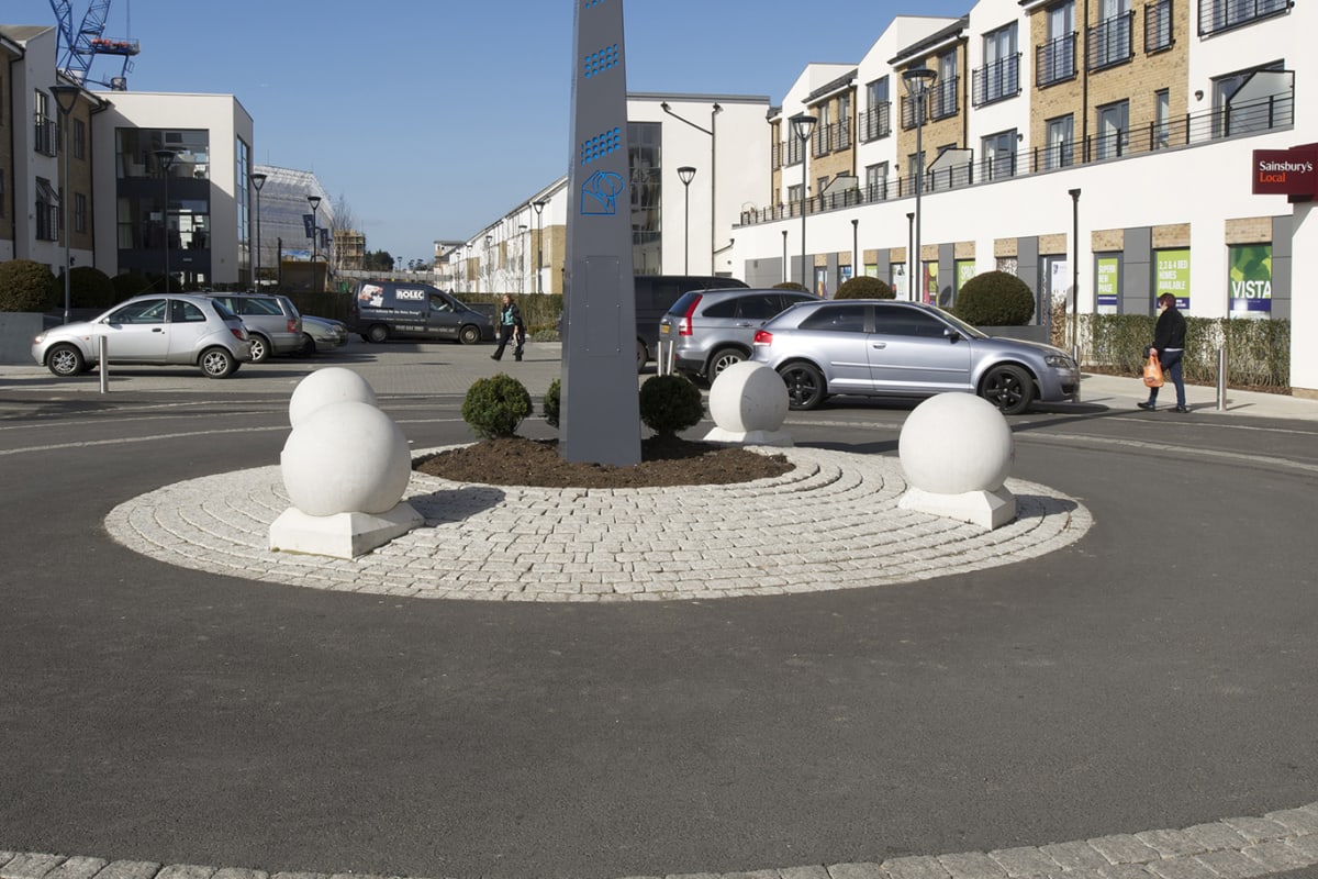 spherical 500 concrete bollard