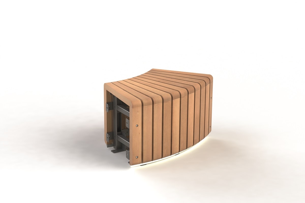 natural elements - 45 radius bench module