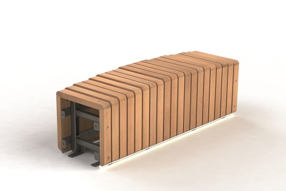 natural elements - bench module convex