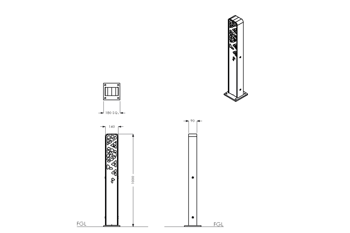 natural elements bollard