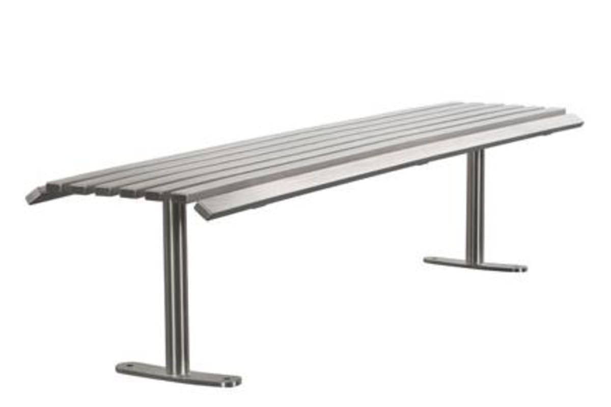 ollerton academy bench in stainless steel