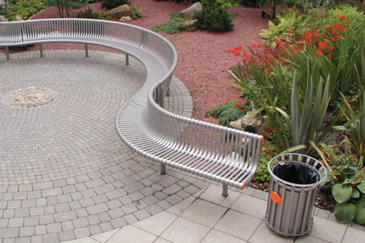 ollerton festival curved seat in steel