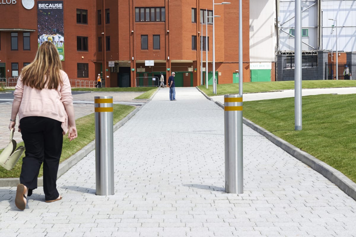 protective 75/50 stainless steel bollard