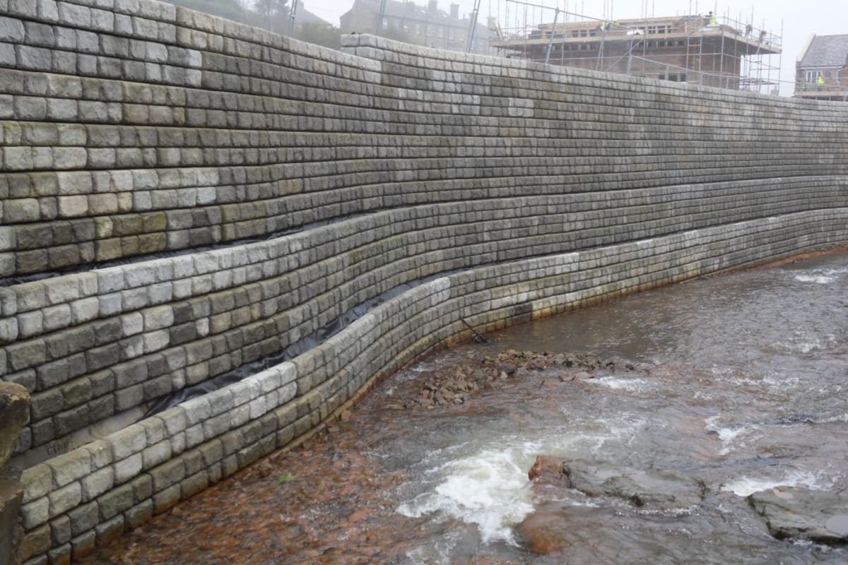 redi rock flood protection new mills
