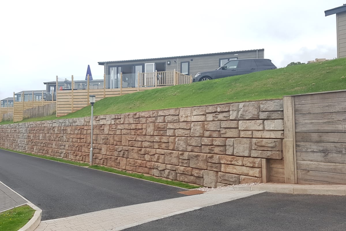 redi rock landscaping wall holiday park