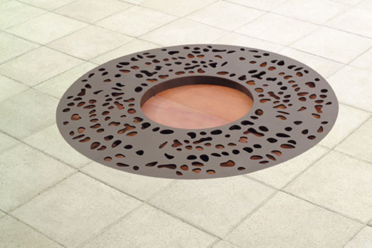 sineu graff pebbles round steel tree grille