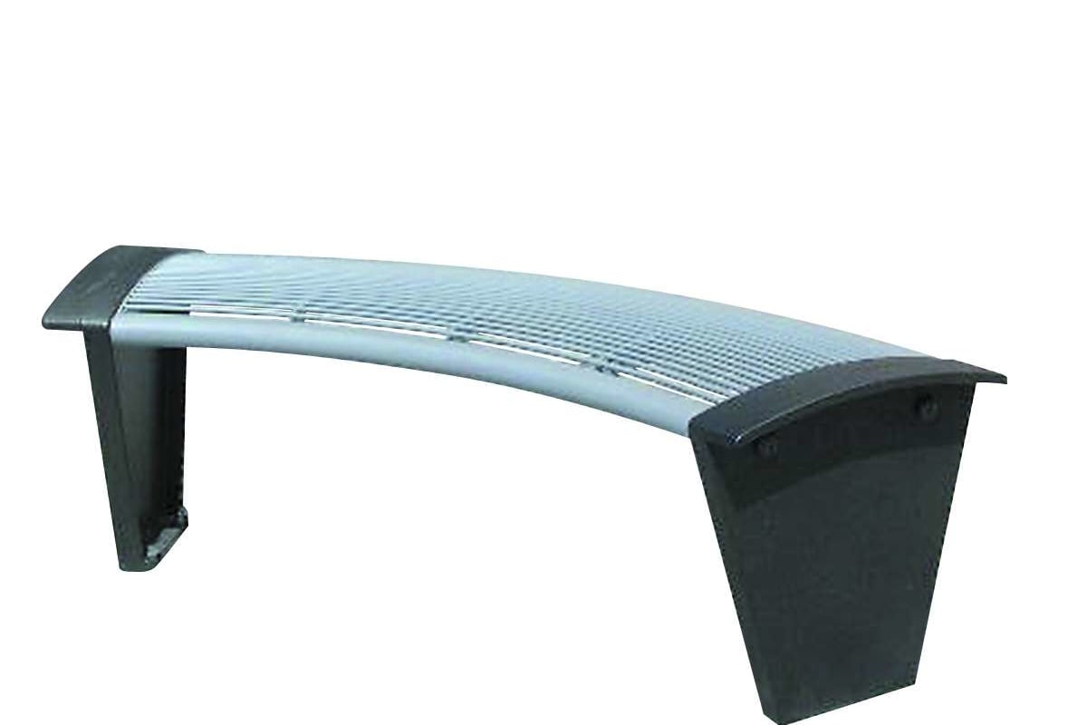 sineu graff rendezvous city curved bench in stainless steel