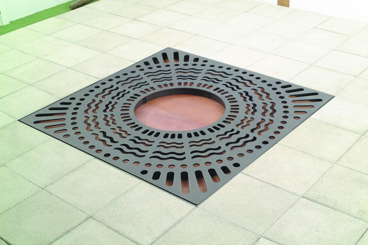 sineu graff waves square steel tree grill