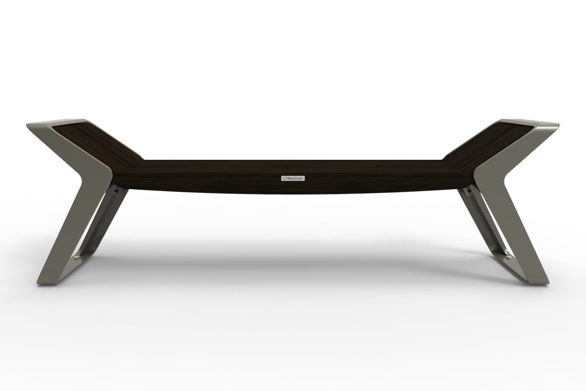 stratic bench - back view - onyx and quartz