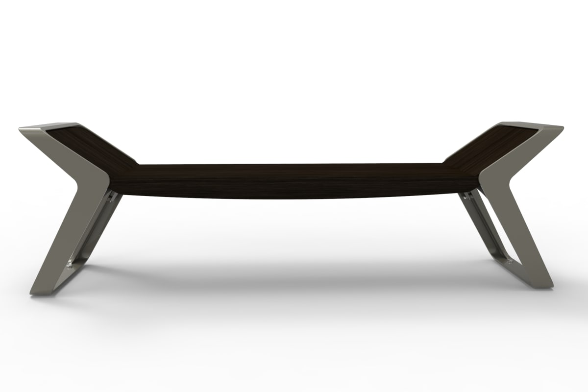 stratic bench - front view - onyx and quartz