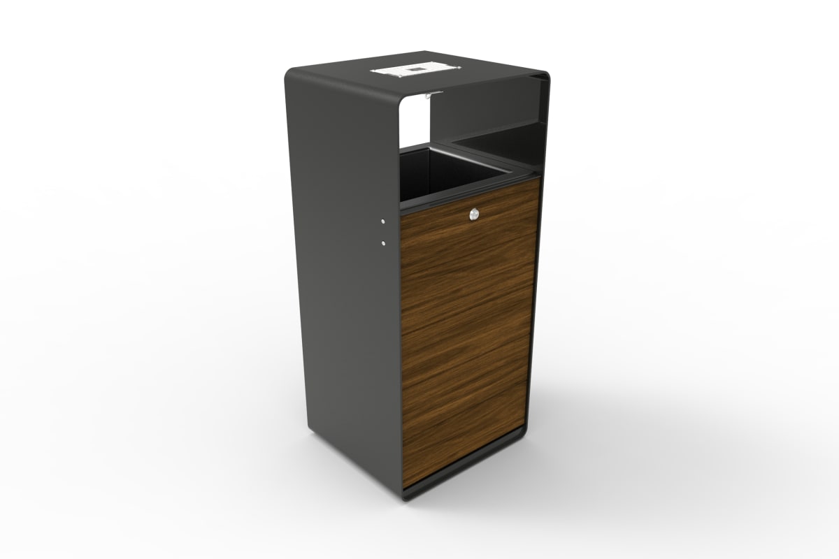 stratic litter bin - copper and carbon