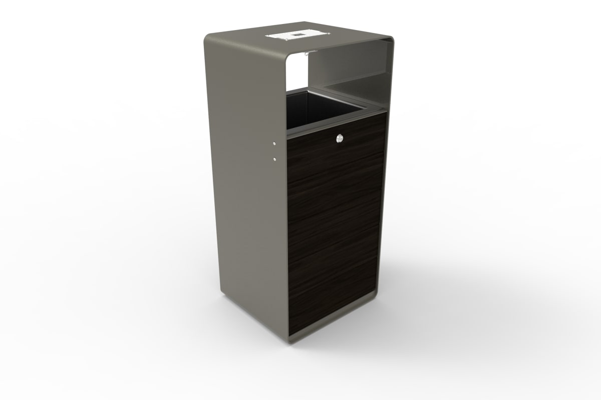 stratic litter bin - onyx and quartz