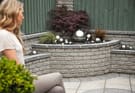 Marshalite Walling Rustic Finish In Ash Multi With Argent Dark Paving Cut As A Coping Unit