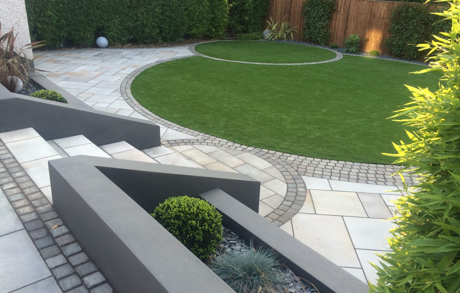 pavex with fairstone setts and linear