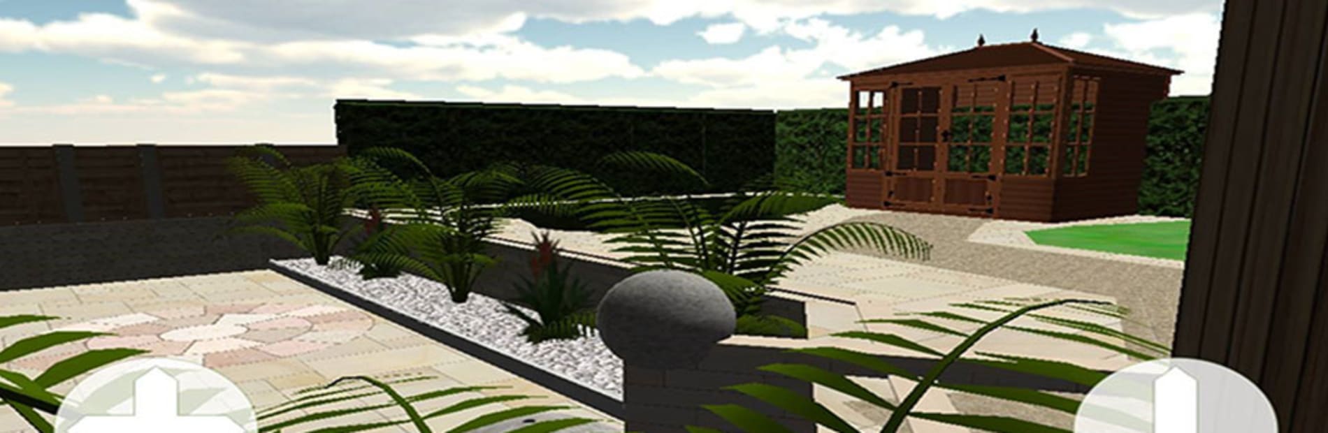 computer generated image of a 3-d garden design