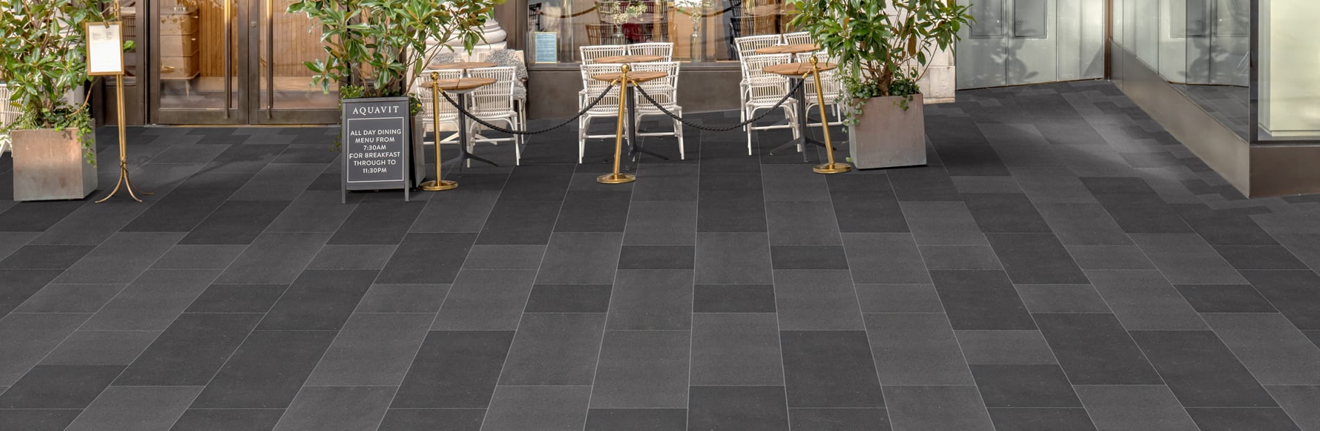 vega granite - flamed and brushed