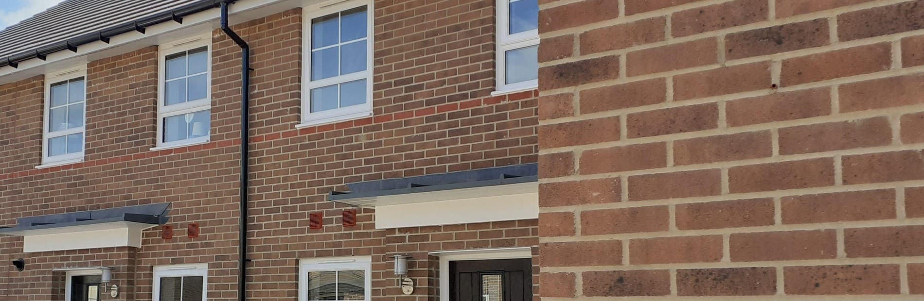 Brown bricks used in a Barratt housing development in Bury St Edmunds